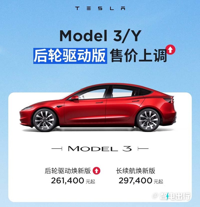 一周一涨特斯拉Model 3/Y售26.14/26.64万起-图1