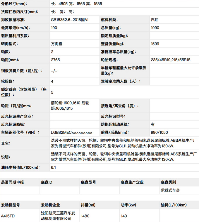 启辰T90 SUV增1.5T引擎 动力更强/油耗降15-图4