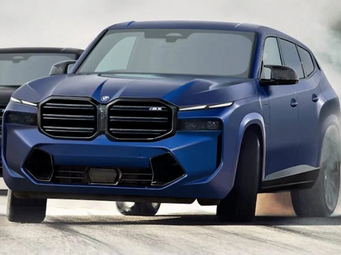 宝马全新X8 M渲染图硬朗造型/搭4.4T插混动力-图1