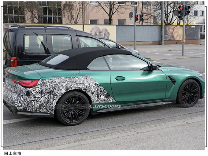 宝马全新M4谍照曝光 搭3.0T引擎/配黑色软顶-图3
