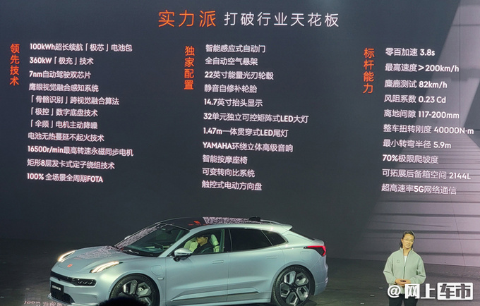28.1萬起售極氪豪華獵裝轎跑開啟預(yù)定 續(xù)航712km-圖1