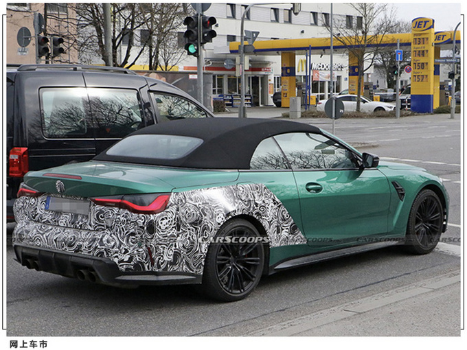 宝马全新M4谍照曝光 搭3.0T引擎/配黑色软顶-图4