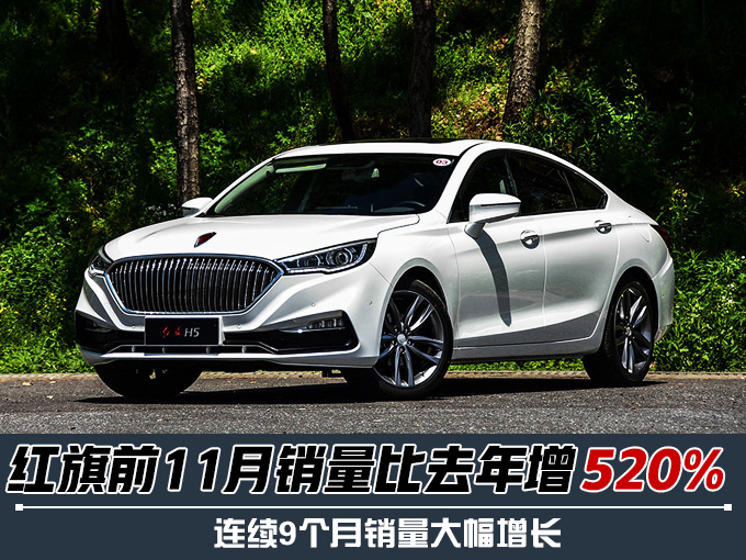 红旗连续9个月销量大幅增长 前11月暴涨520-图1