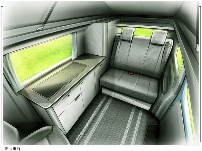 LEVC e-Camper外观曝光熏黑A柱内配小型厨房-图5