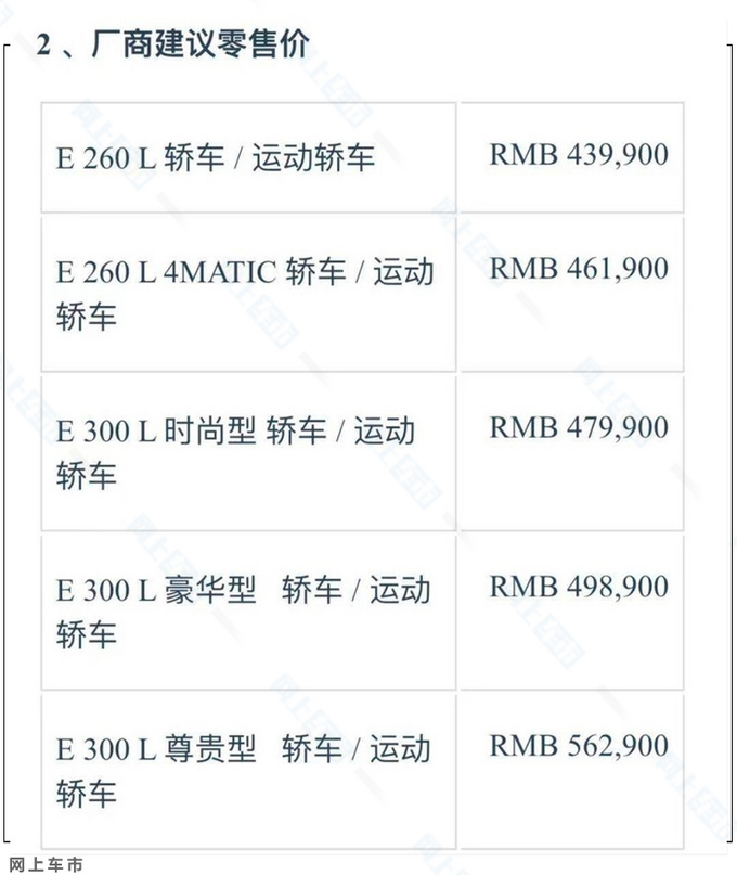 奔驰新款E级售价曝光最高涨2.7万 取消2.0T高功-图4