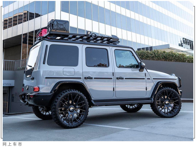 奔驰G级改装版实车街拍搭4.0T引擎/配越野套件-图4