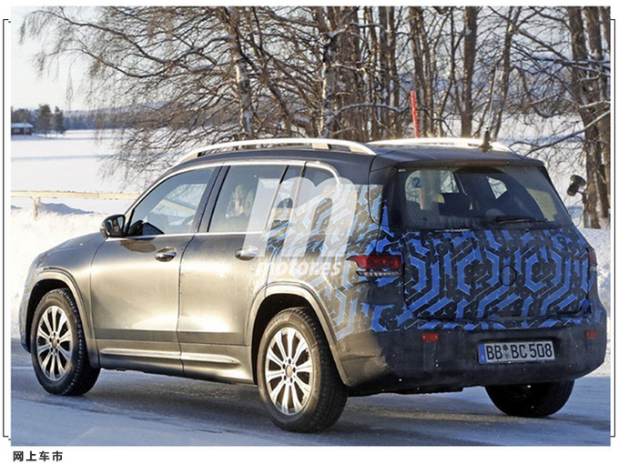 奔驰GLB纯电版渲染图 封闭式格栅/今年下半年亮相-图6