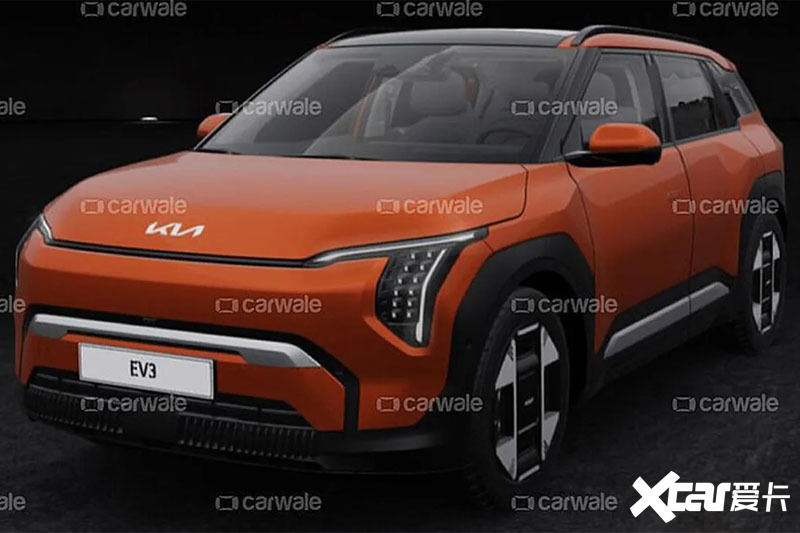 起亚新EV3实车曝光确认本月开售/内饰酷似宝马X1-图1