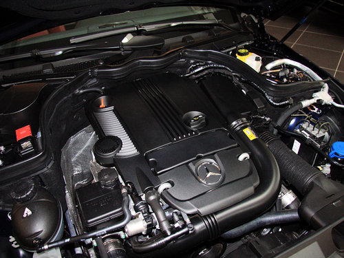 奔驰(进口)  E260 1.8T 发动机主体特写