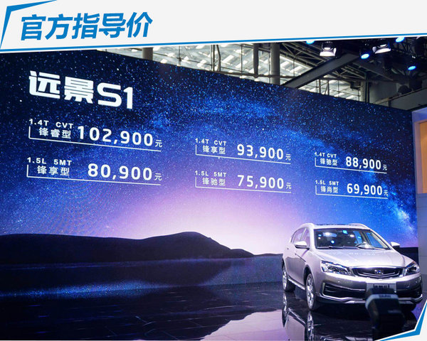 吉利S1全新跨界SUV正式上市 售XX-XX万元-图2