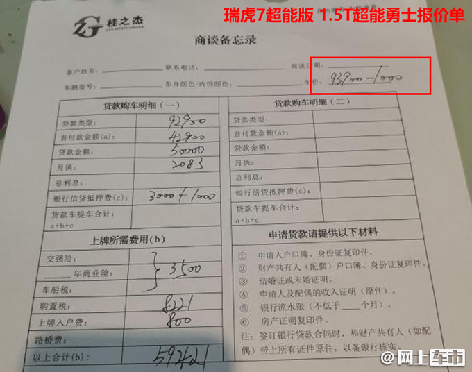 奇瑞瑞虎7超能版售价曝光 9.39万起售 最高优惠1万-图3