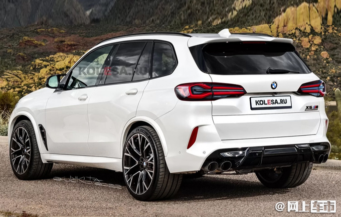 宝马新款X5 M渲染图曝光搭4.4T/换X3同款尾灯-图2