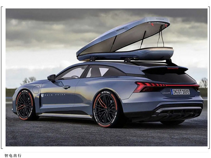 奥迪e-tron gt猎装渲染图悬浮式车顶/大尺寸轮毂-图3