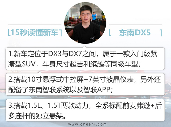 东南DX5新SUV上市 尺寸超吉利缤越售6.99万起-图2