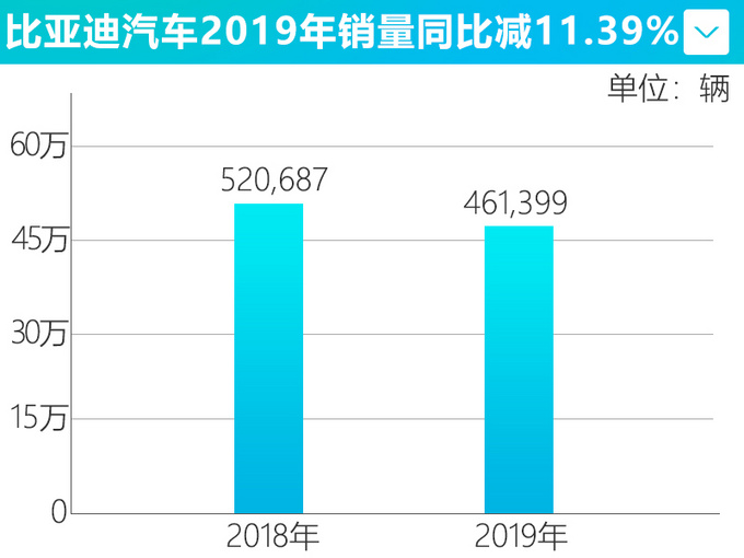 比亚迪净利润大降42.03 全年销量减少11.39-图1