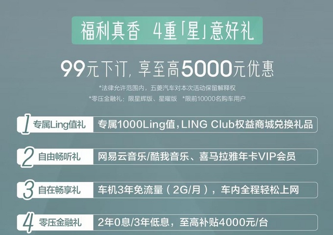 五菱银标SUV星辰上市 比吉利博越大 6.98万起售-图2