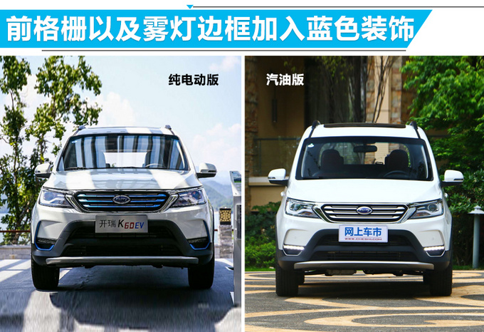 开瑞k60ev纯电suv开卖补贴后售1063万元起