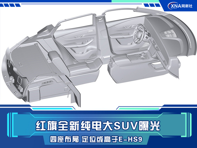 红旗全新纯电大SUV曝光 四座布局 或为新旗舰车型-图1
