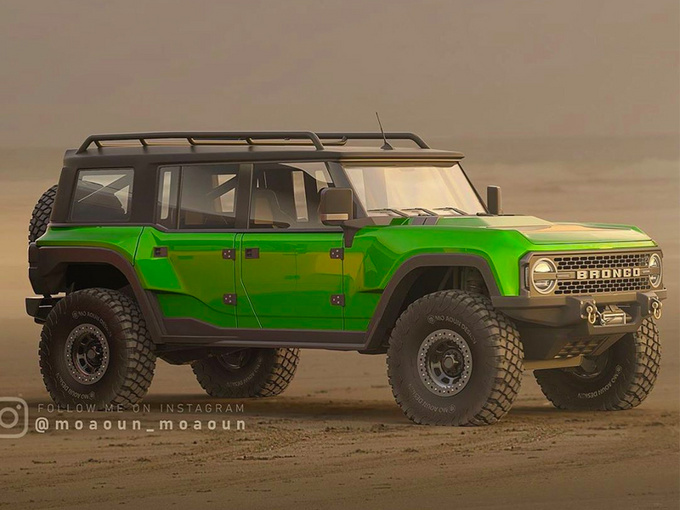 福特全新bronco五门版渲染图年内正式开售