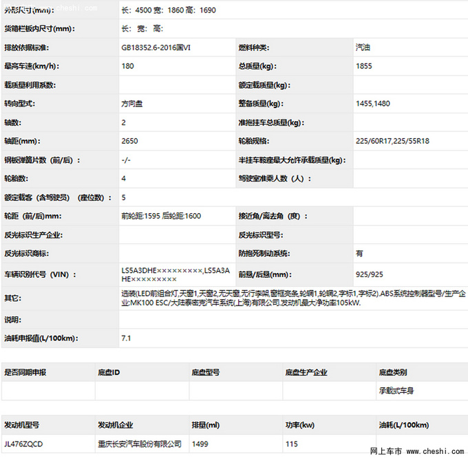 长安全新CS55实拍 命名为CS55 PLUS下月上市-图5