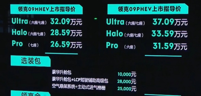 最强国产中大型SUV领克09正式上市 26.59万起售-图1