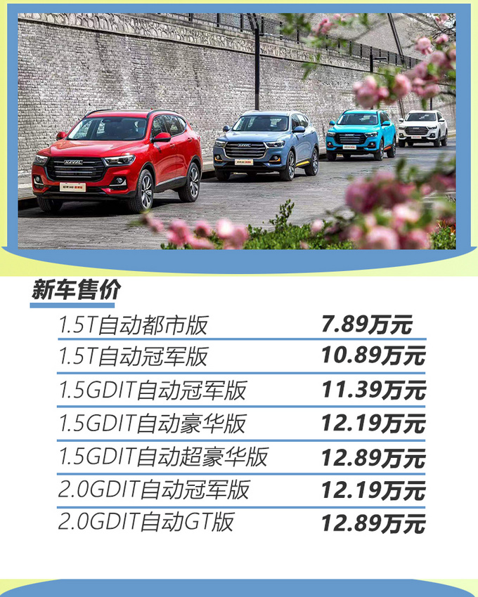 哈弗h6国潮版上市售价9891289万元