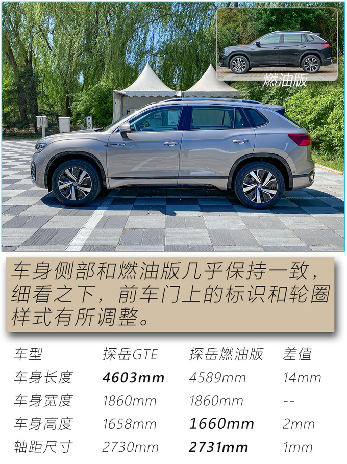 百公里两个油/实测加速8秒破百 探岳GTE实车开箱-图10