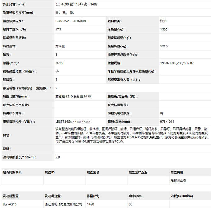 吉利新款远景实拍图曝光 外观更运动或5万起售-图6