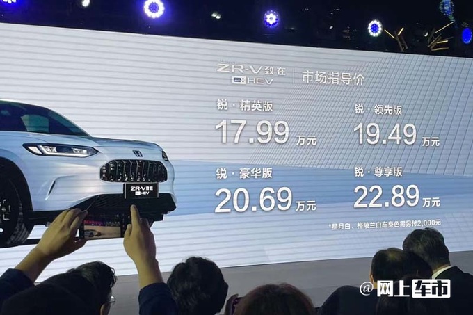 加2万买省油版本田新ZR-V致在售17.99-22.89万-图1