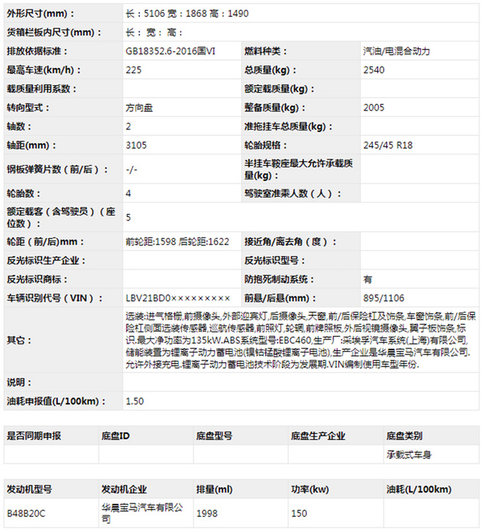 宝马中期改款5系插混版曝光 外观更年轻尺寸加长-图6