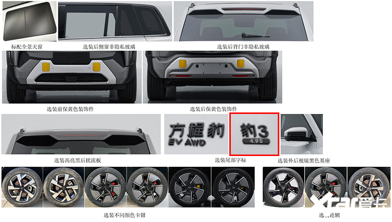 方程豹豹3实拍纯电+双电机 比奇瑞iCAR03更大-图5