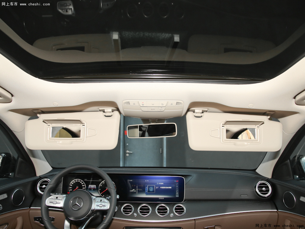 栗棕色奔驰e级 2020款 e 300 l运动时尚型内饰中控图片(46/52)_网上车